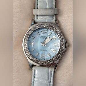 Silver and Blue Quartz Watch
